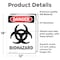 Signmission Portrait Biohazard Danger Sign, Vinyl Decal, 12in W x 18in L, 2PK OS-2PACK-DS-D-1218-V-1933 - alternate 5